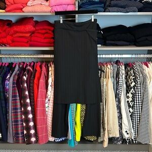 Zara back & white pinstriped skirt/pant size and XS NWT